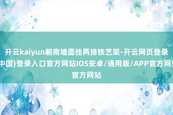 开云kaiyun朝南墙面挂两排铁艺架-开云网页登录(中国)登录入口官方网站IOS安卓/通用版/APP官方网站