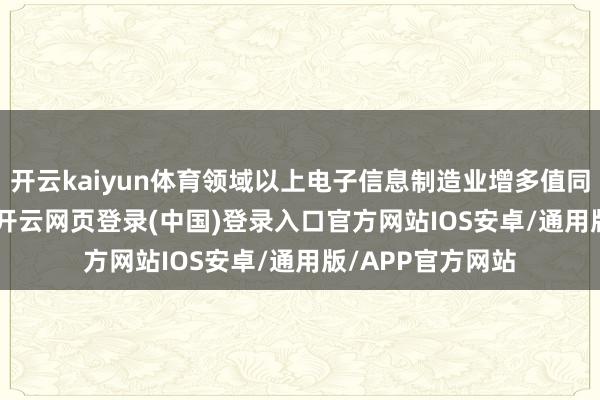 开云kaiyun体育领域以上电子信息制造业增多值同比增长 11.3%-开云网页登录(中国)登录入口官方网站IOS安卓/通用版/APP官方网站